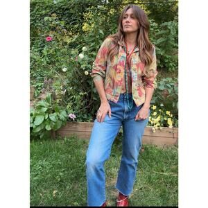 Vintage Ikat Print Cotton Jacket – 90s/00s Coldwater Creek